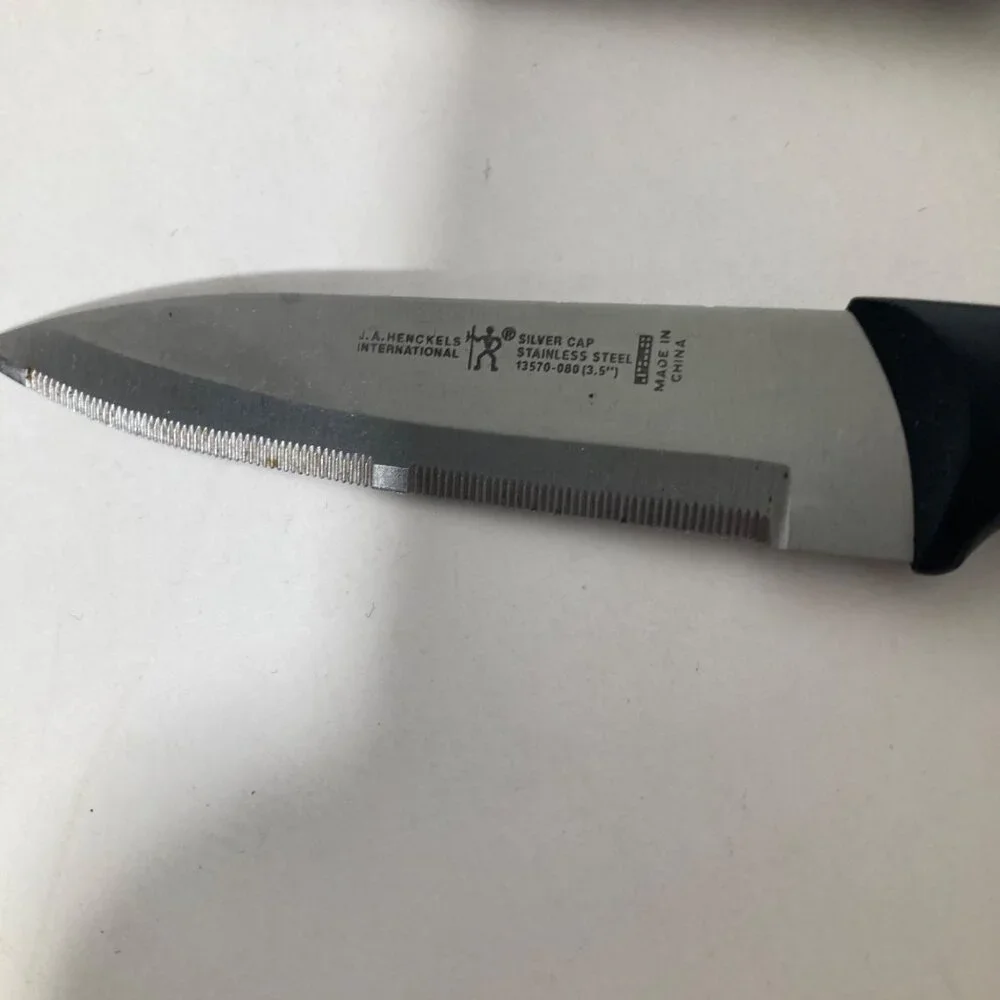 6 J A Henckels Silver Cap Knives Steak Paring Serrated Silver Cap 3.5